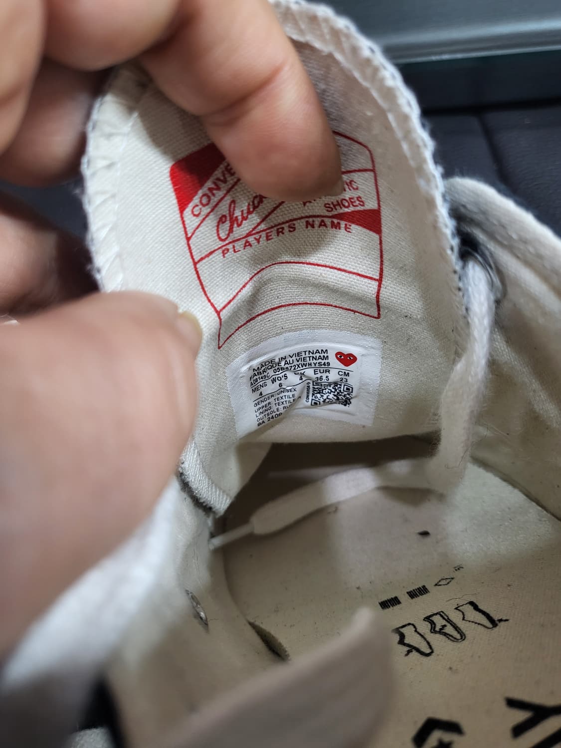 컨버스&꼼데가르송 로우 스니커즈 상품이미지7