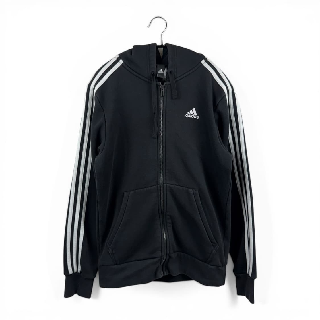 (M) 아디다스 삼선 트레이닝 후드집업 블랙 상품이미지1