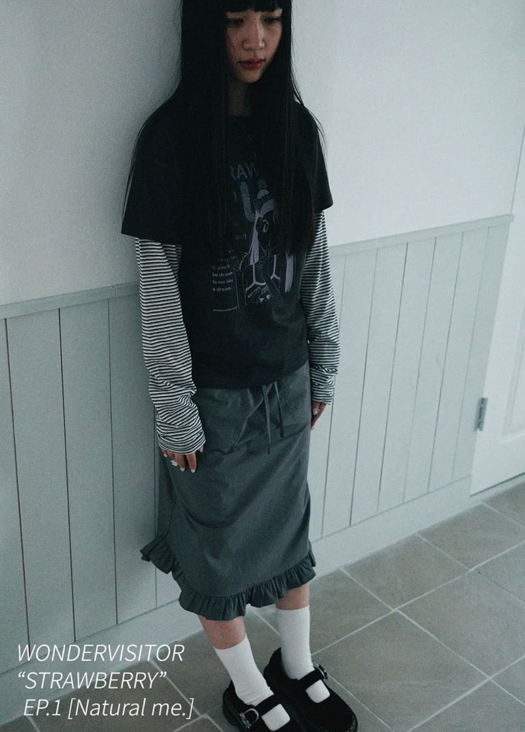 Flanders Apron Skirt [Grey] 상품이미지1
