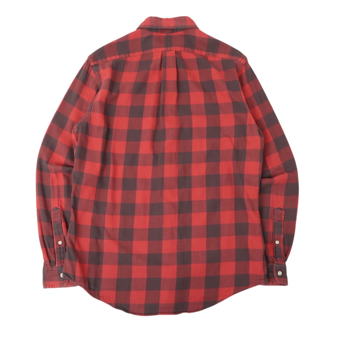 폴로 랄프로렌 QR 플란넬 체크 클래식핏 인디고 셔츠 상품이미지5