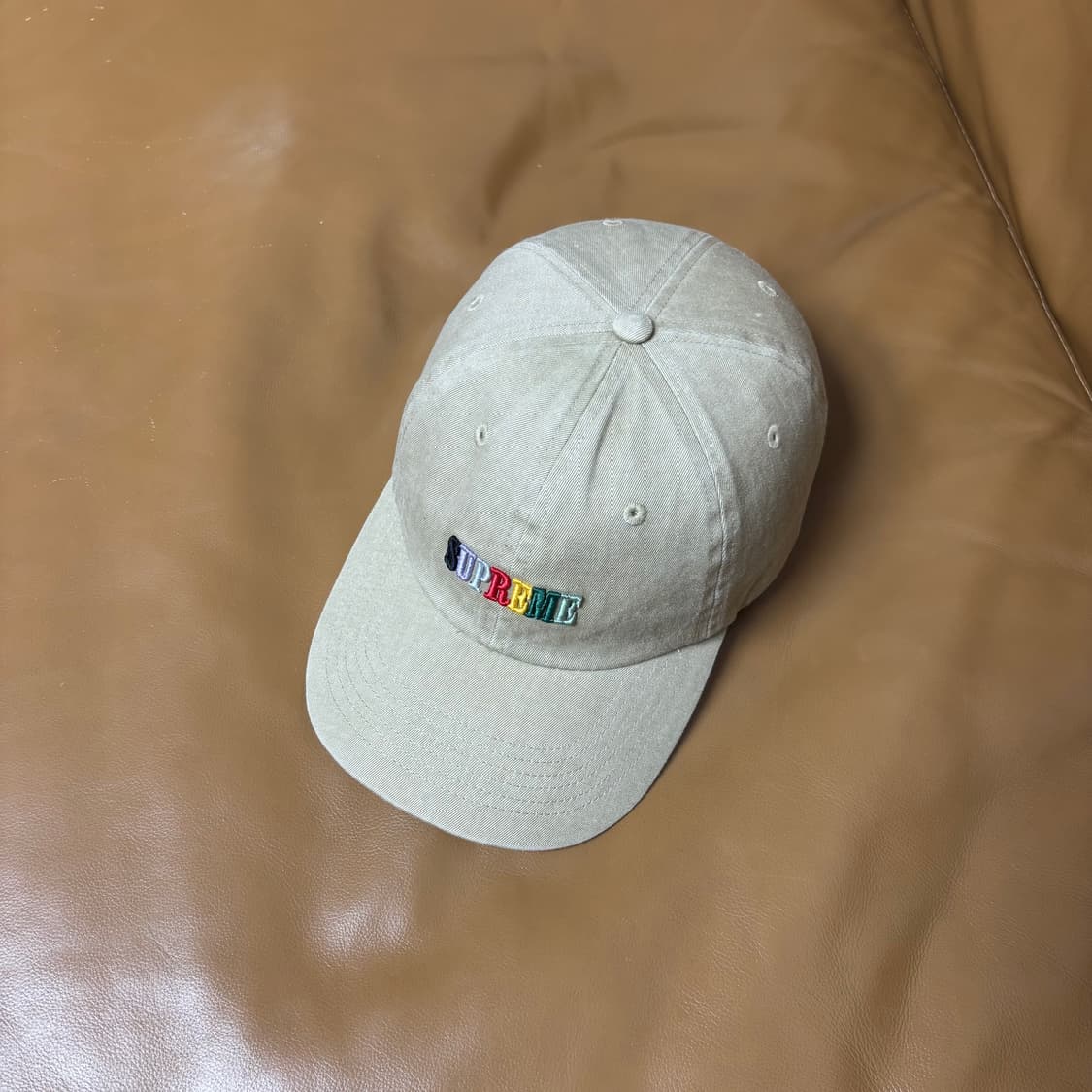 슈프림 6패널 볼캡 모자 피그먼트 워시드 탄 상품이미지5