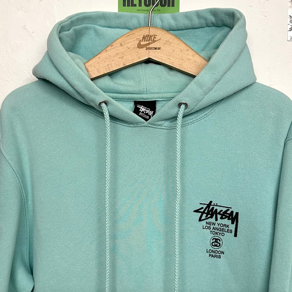 스투시 월드투어 후드티 ‘민트’ 상품이미지2