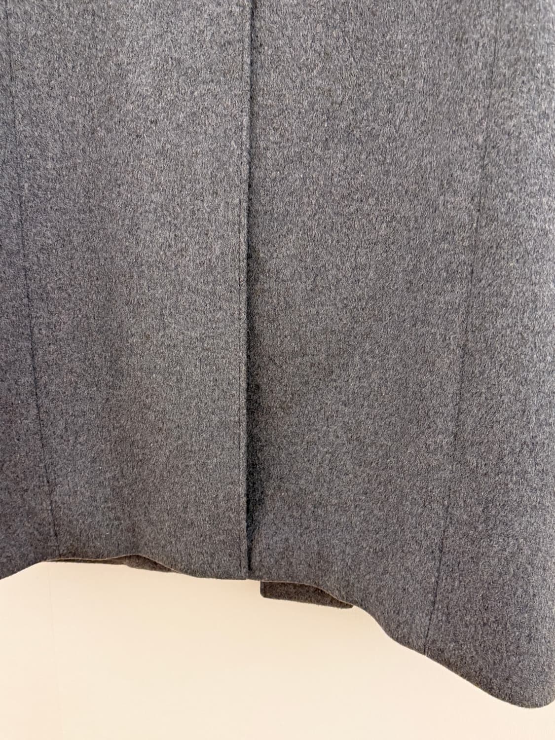 솔티페블 니트 콤비 소매 롱 코트그레이 상품이미지9