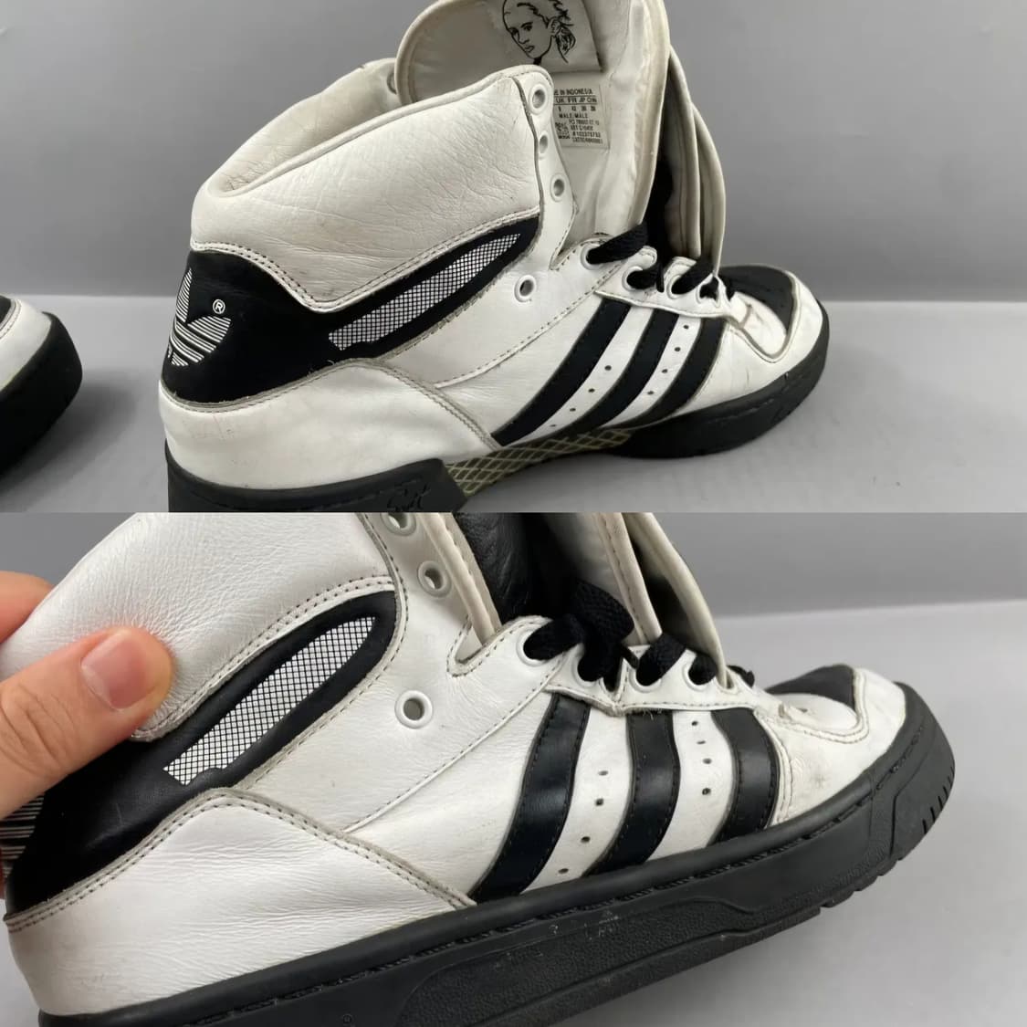 아디다스 제레미스캇 쓰리텅 에티튜드 하이탑 흰검 상품이미지3