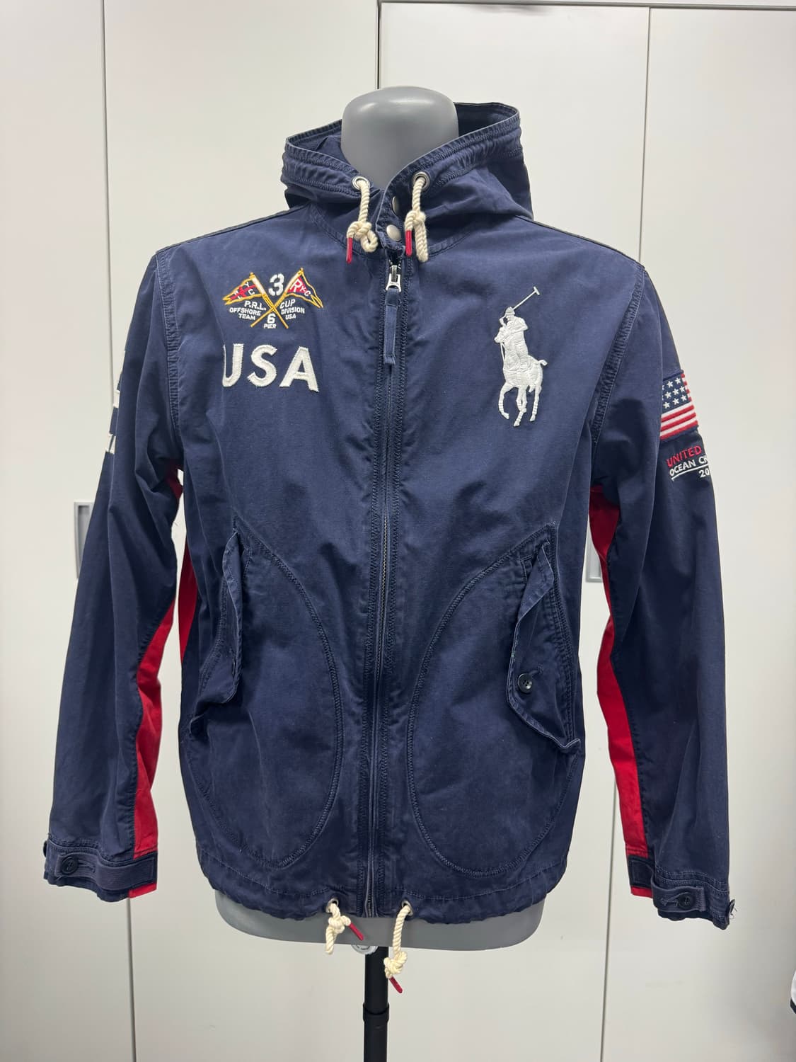 폴로 랄프로렌 USA 면 후드 자켓 네이비 L 상품이미지1