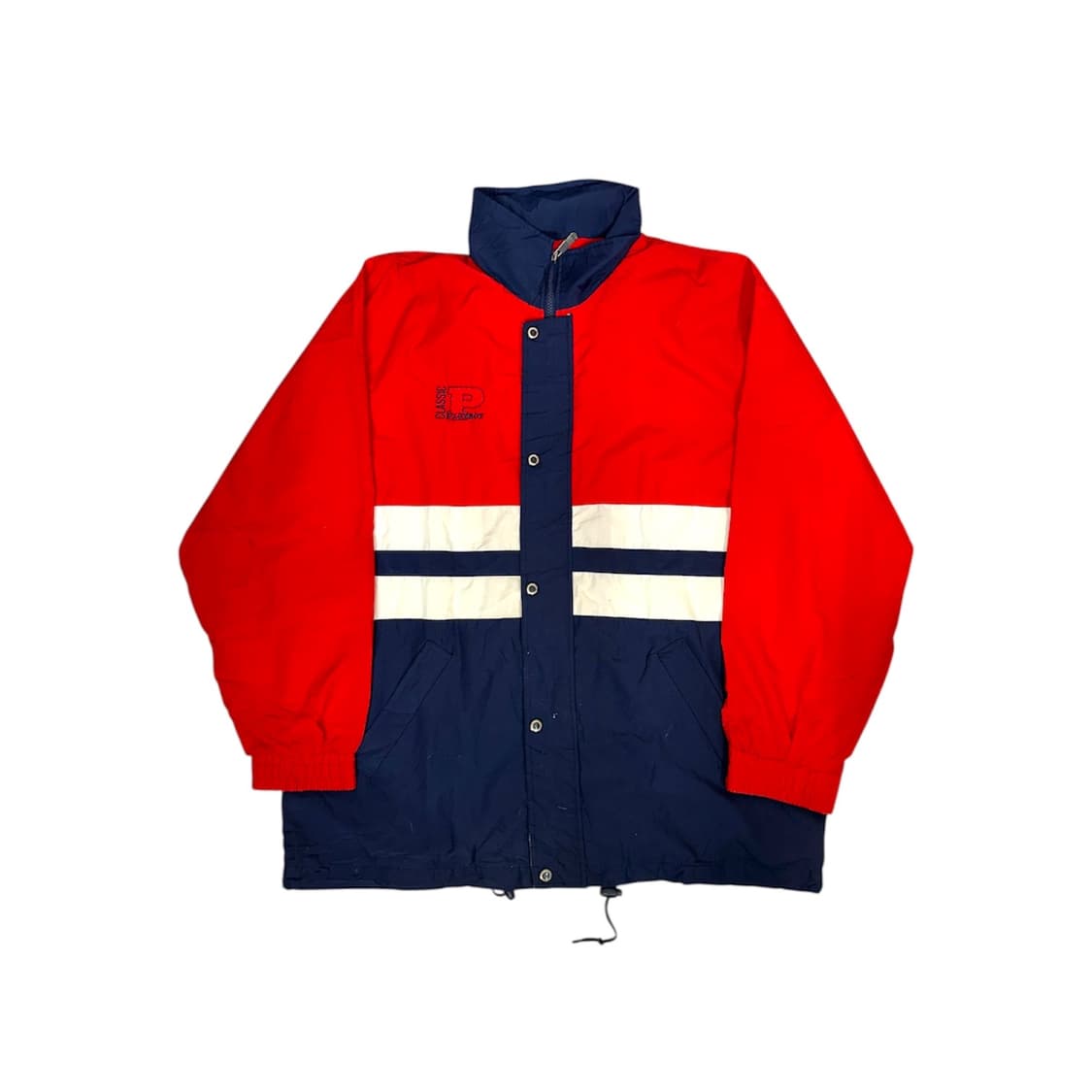 플레이보이 레드 네이비 오버핏 후드 올드스쿨 바람막이 자켓 100 상품이미지5