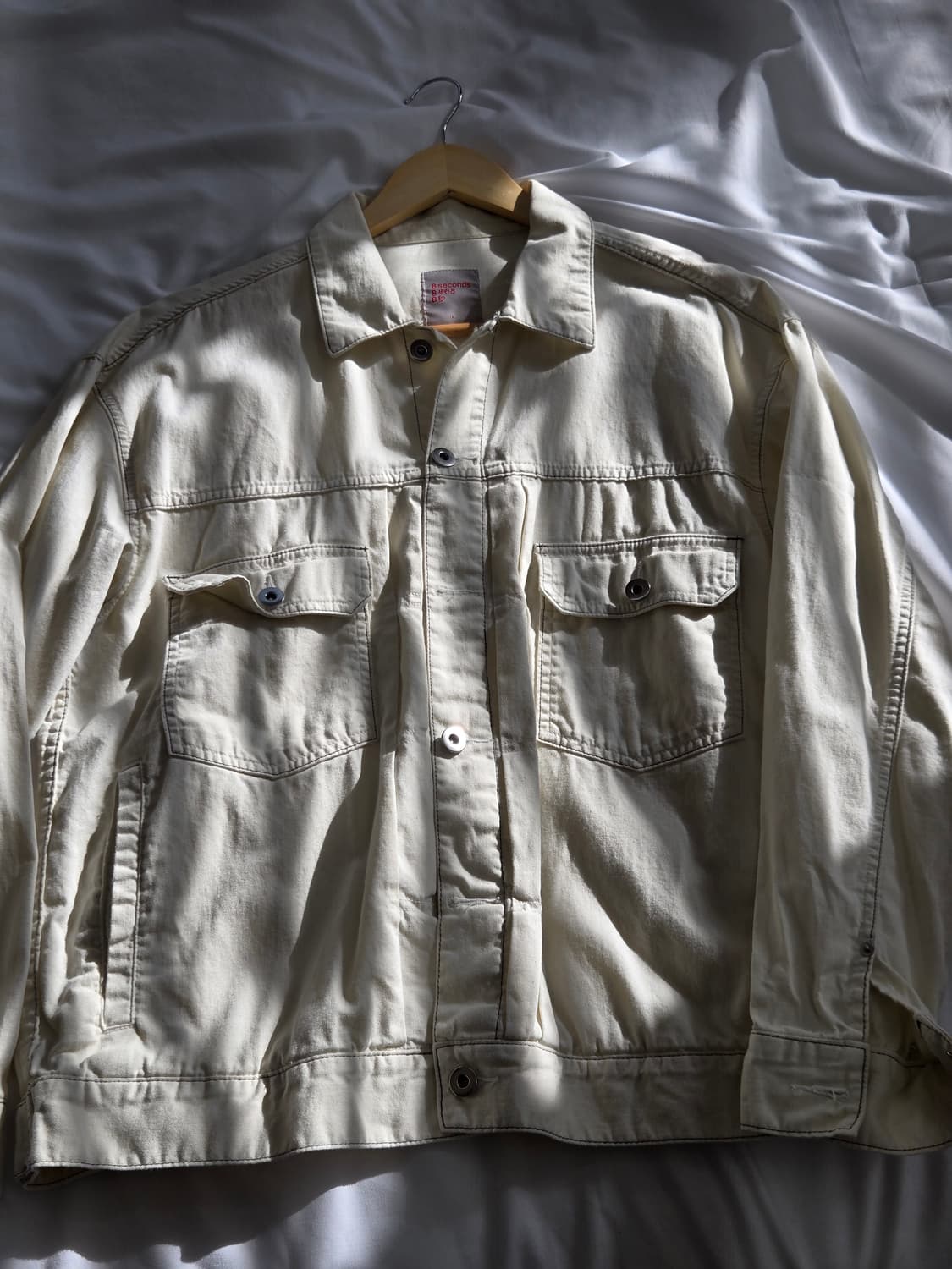 에잇세컨즈 화이트 에크루 트러커 데님 자켓 L 봄자켓 추천 상품이미지2