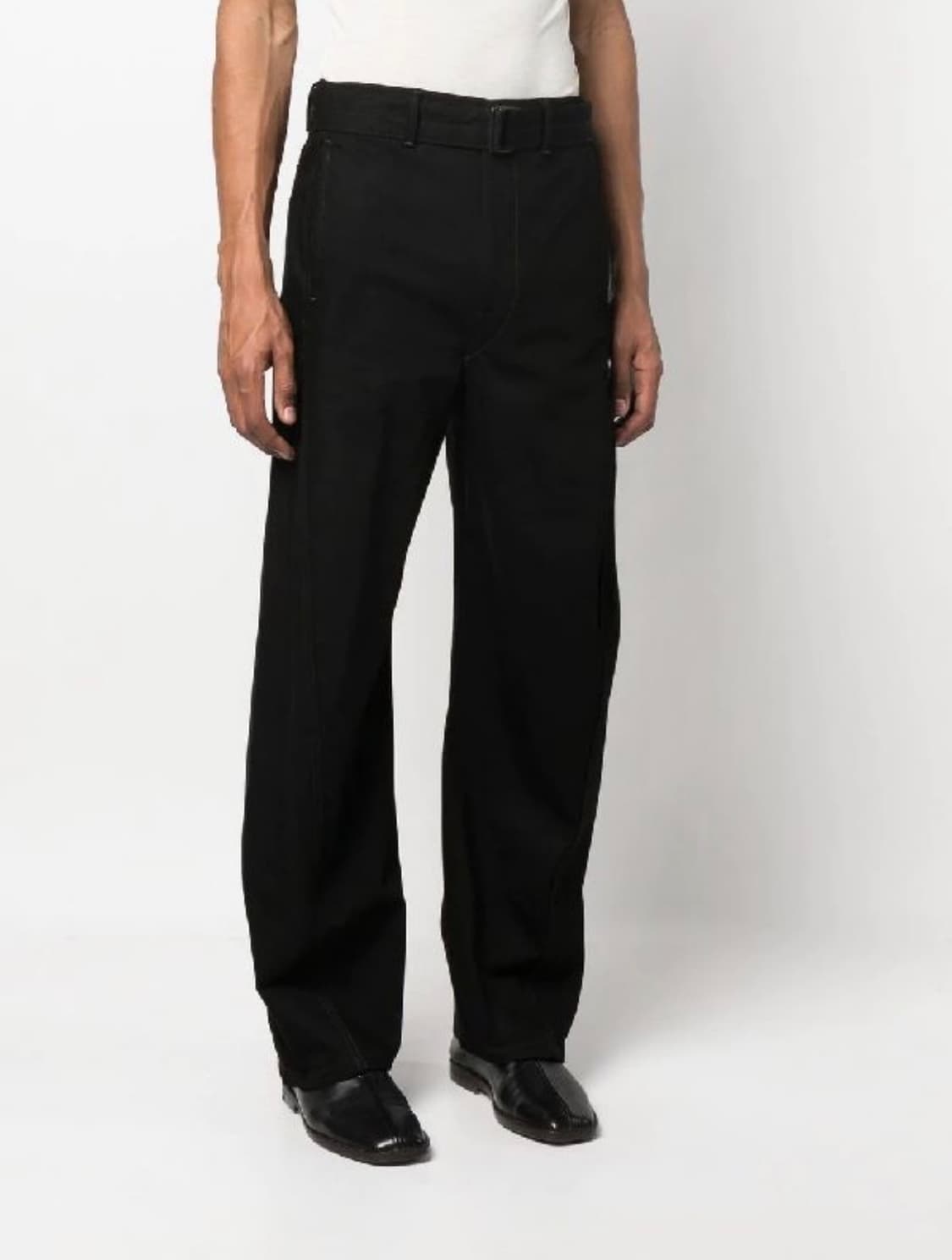 [M] 르메르 23ss 벨티드 트위스티드 팬츠 블랙 상품이미지1