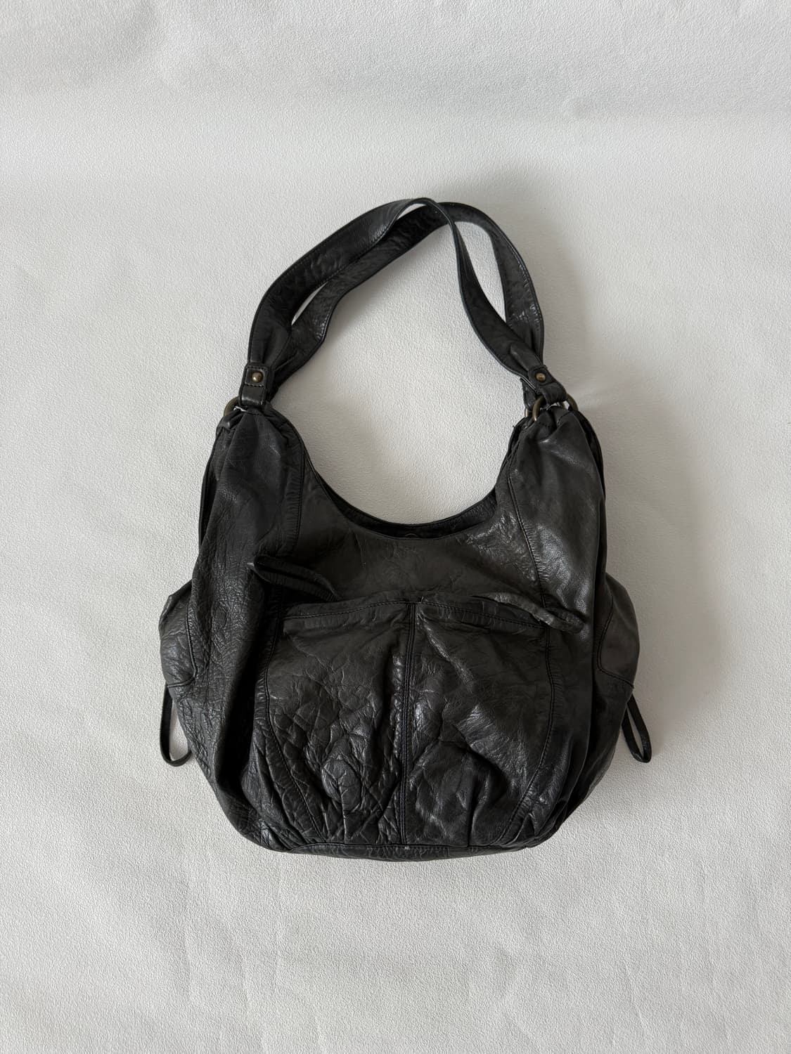 Pre owned 레더 호보 숄더백 상품이미지1