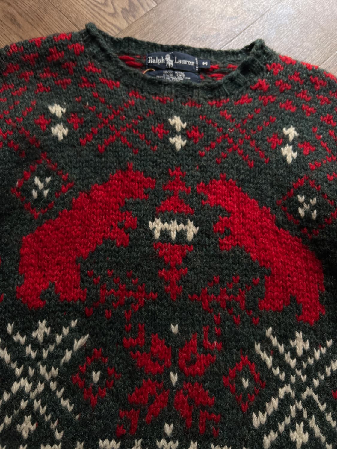 [M]80's 폴로 랄프로렌 노르딕 패턴 핸드 니트 상품이미지3