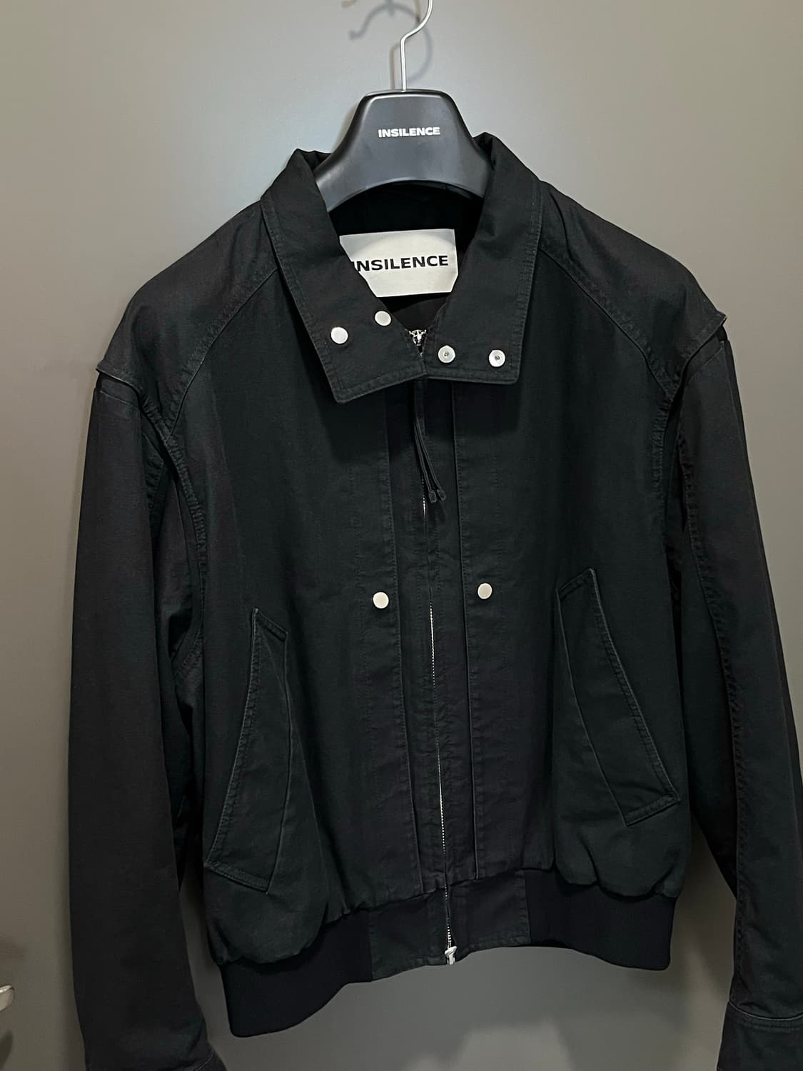 인사일런스 워시드 아스트로 자켓 BLACK 상품이미지1