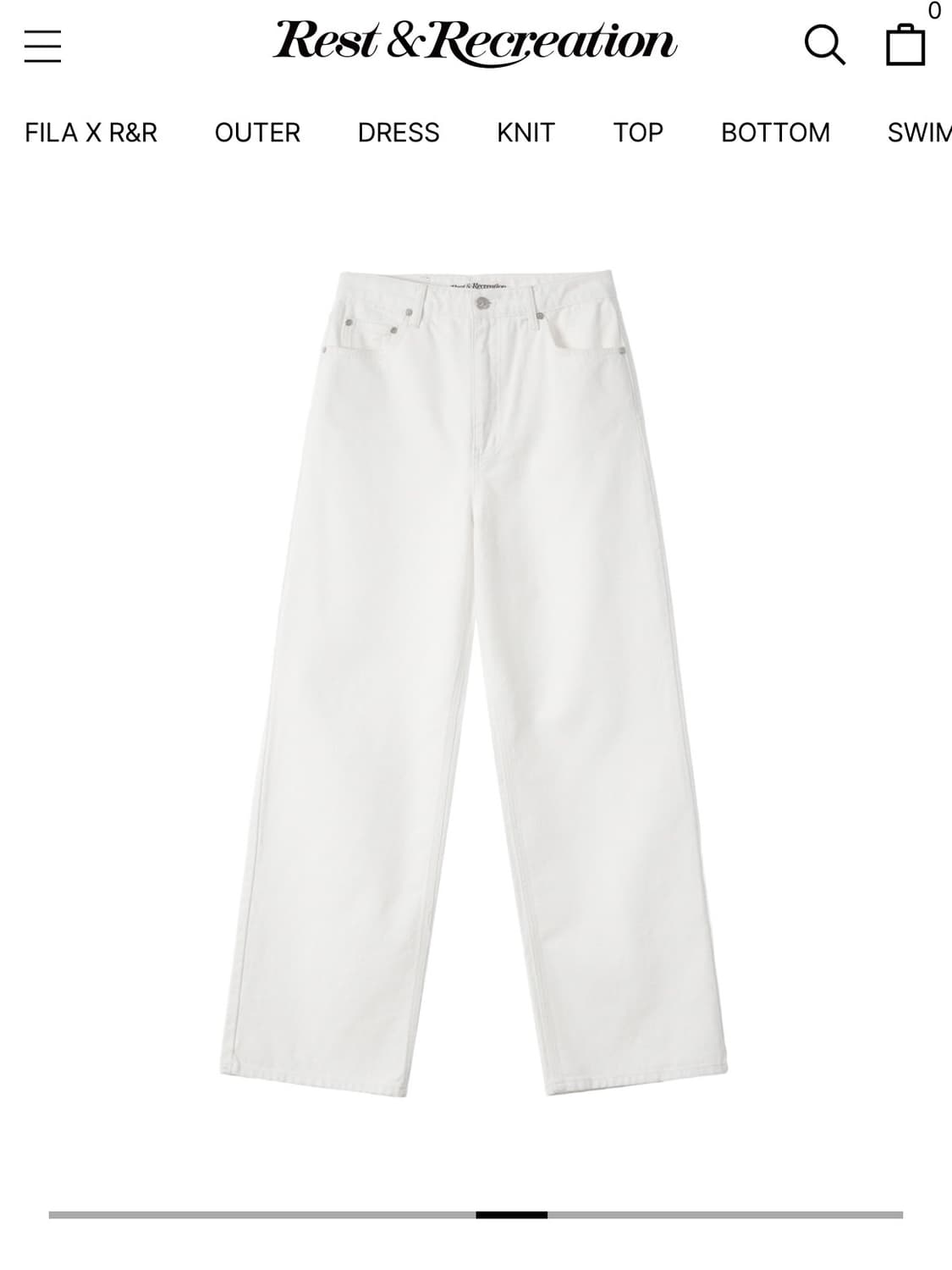 레스트앤레크레이션 RR WIDE JEANS S사이즈 상품이미지1