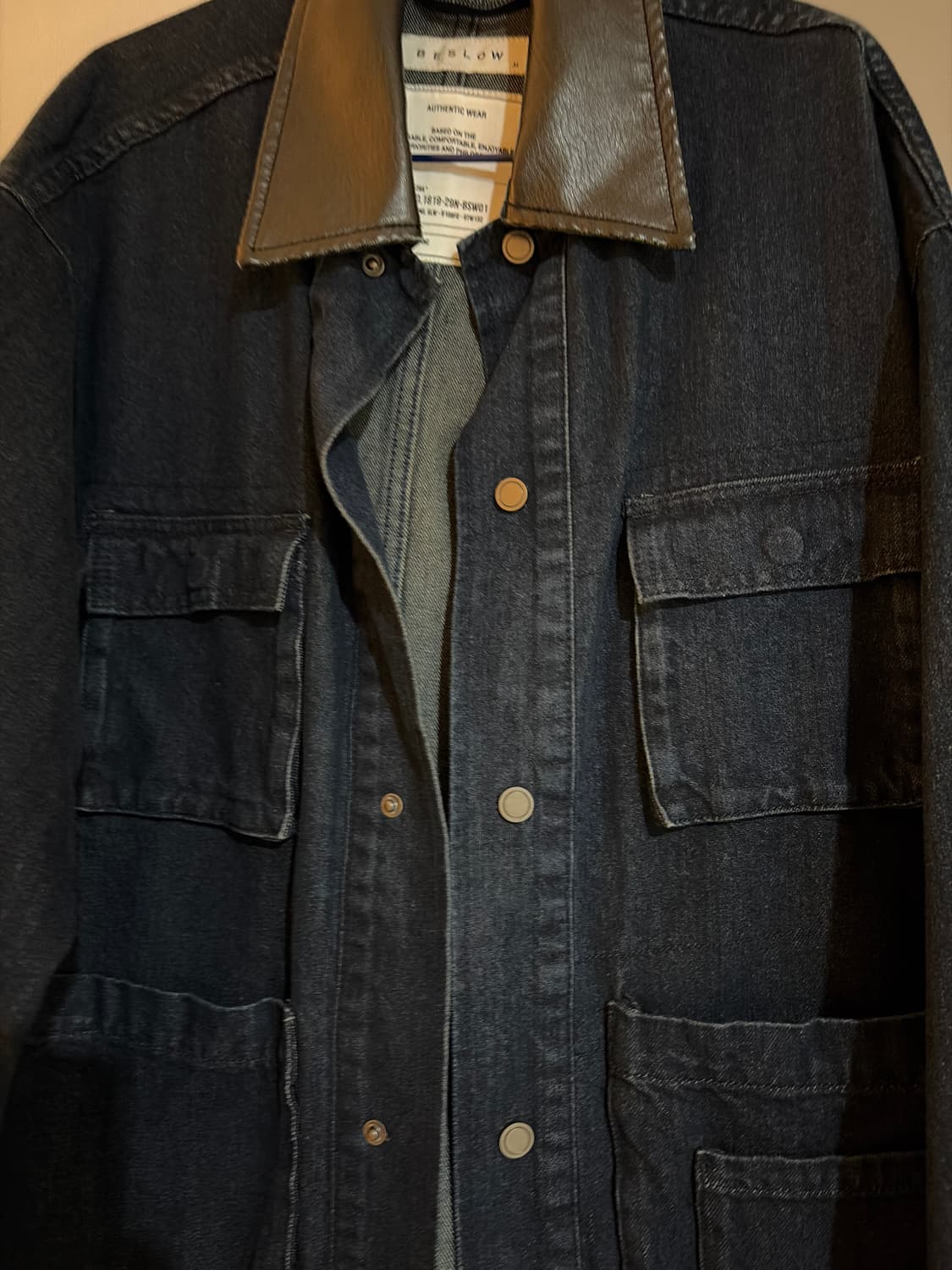 [M] 비슬로우 워시드 데님 멀티 포켓 워크 자켓 상품이미지2