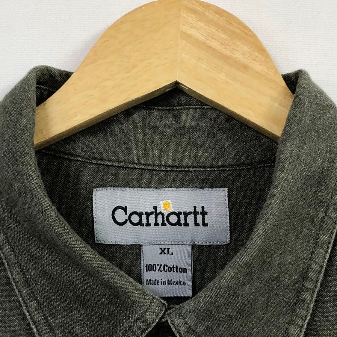 XL 칼하트 카키 데님 셔츠 상품이미지3