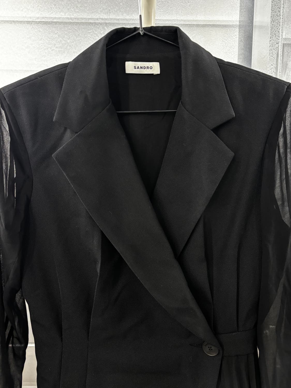 Sandro 플리츠 배색 블랙 원피스 54 상품이미지2