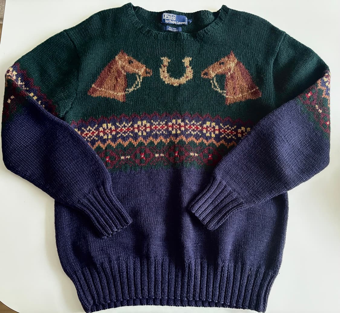 폴로랄프로렌 울 핸드니트 M 상품이미지1