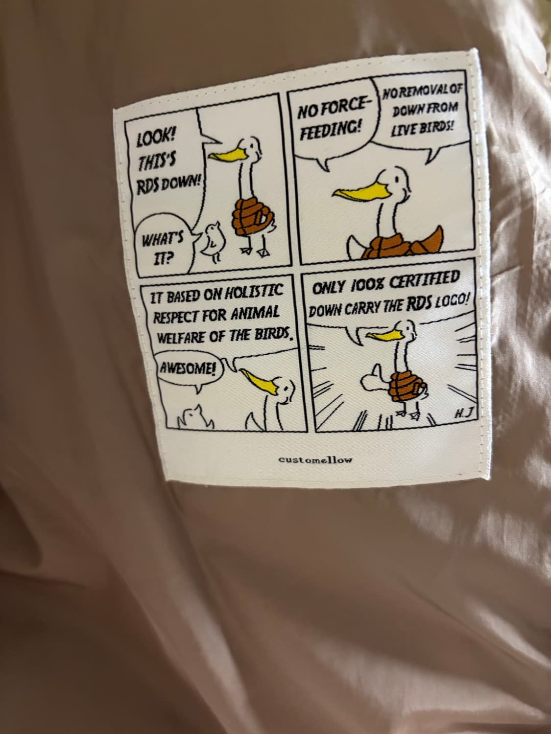 (새상품급) 커스텀멜로우 구스다운 숏패딩 베이지 M 상품이미지5