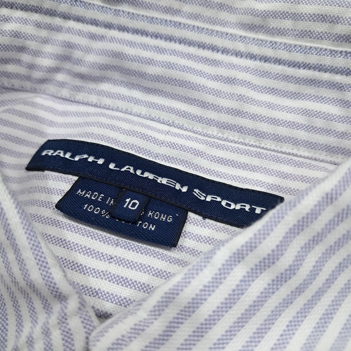CK135 XL 폴로 90s 홍콩판 라벤더 스트라이프 오버핏 셔츠 남방 상품이미지3