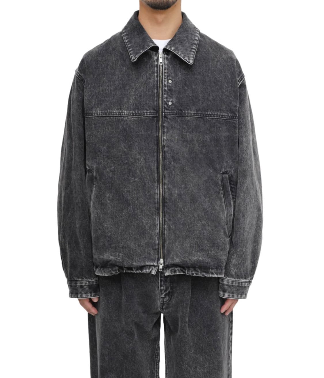 stein 슈타인 캐미컬 블리치 데님 쇼츠 자켓 상품이미지5