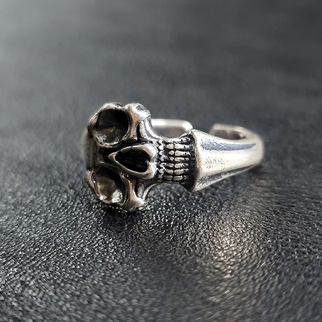 Bonehex 백동 남자 엔틱 빈티지 명품 신화 고대 전사 해골 반지 상품이미지3