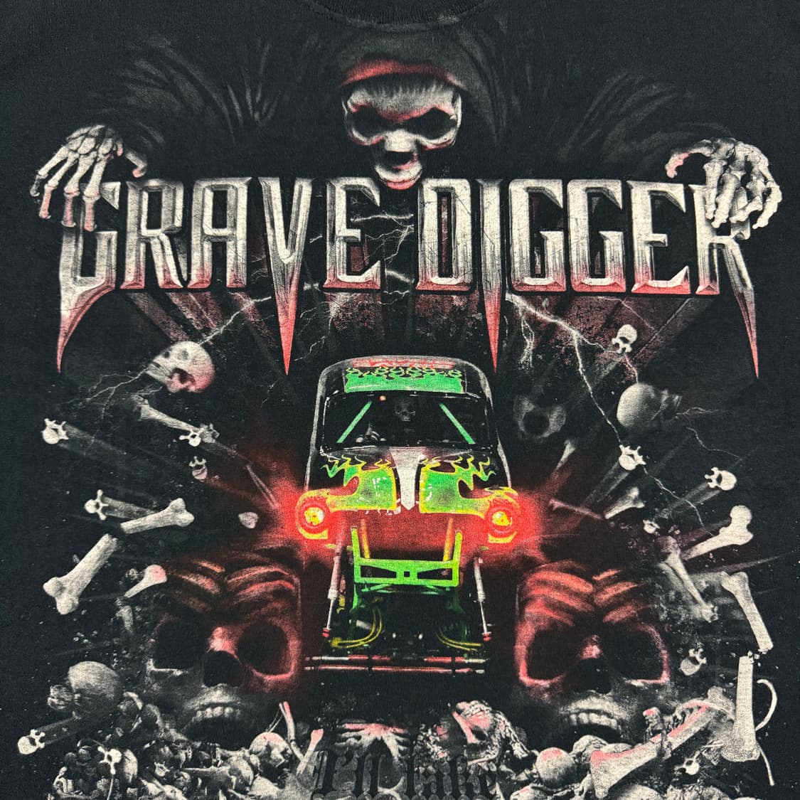 빈티지 2000s Grave Digger 그레이브 디거 스컬 티셔츠 상품이미지4