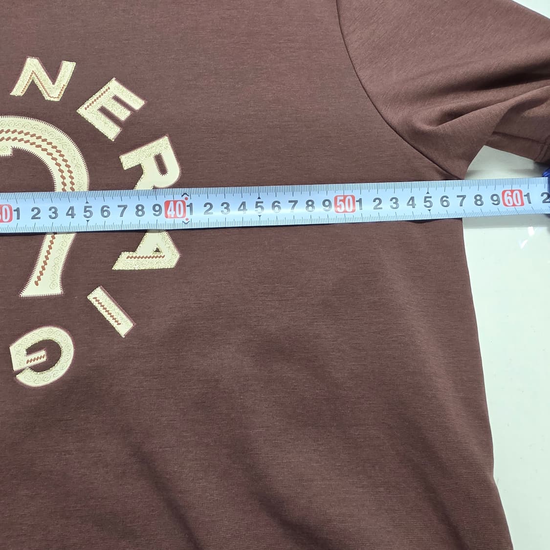 0190 [aigner]아이그너 로고 반팔 티셔츠 브라운XL 상품이미지3