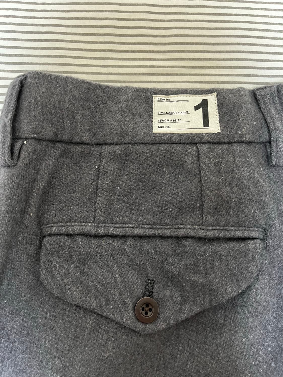 컬러 울팬츠 차콜 상품이미지6