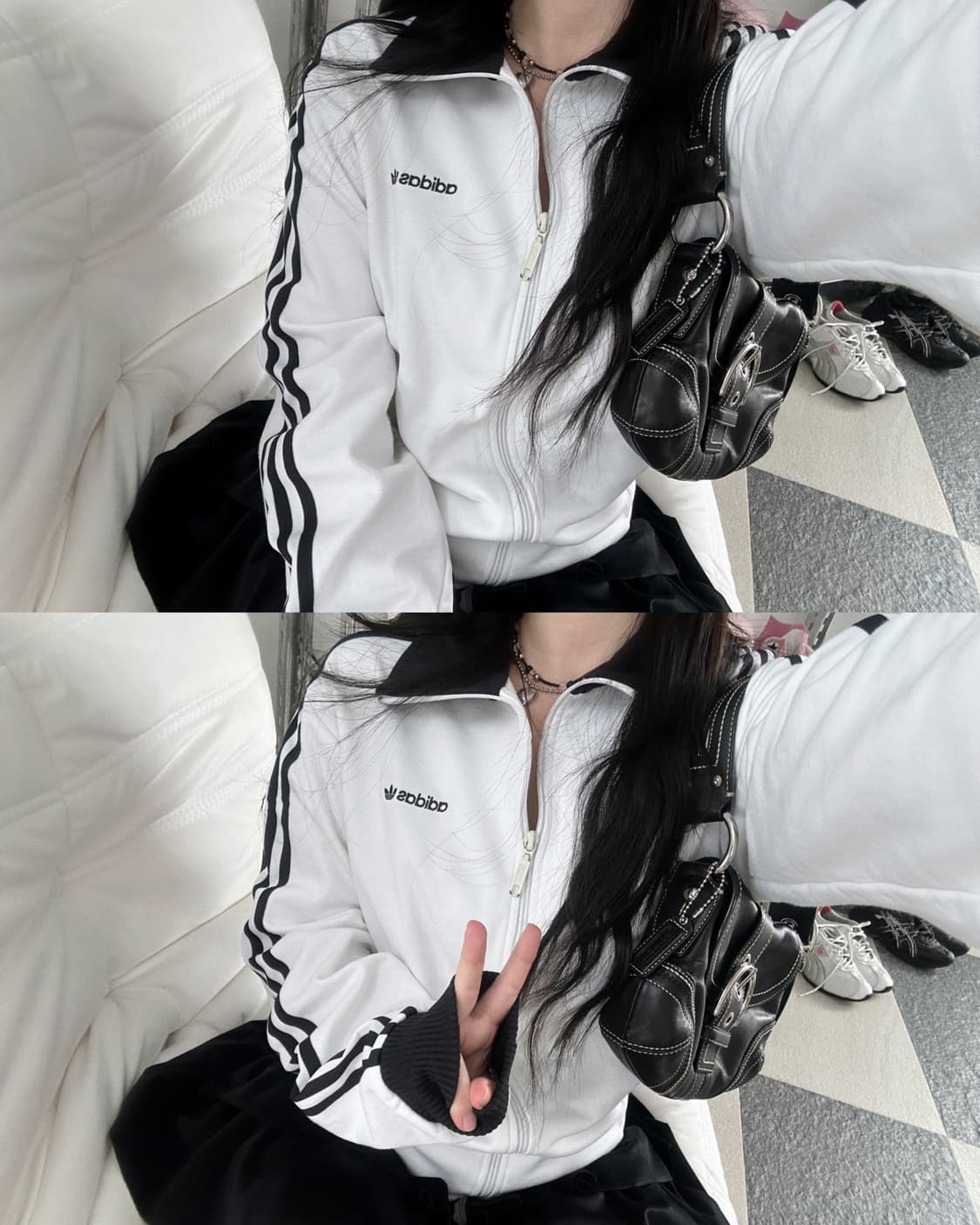 아디다스 화이트/블랙 베켄바우어 져지  상품이미지3