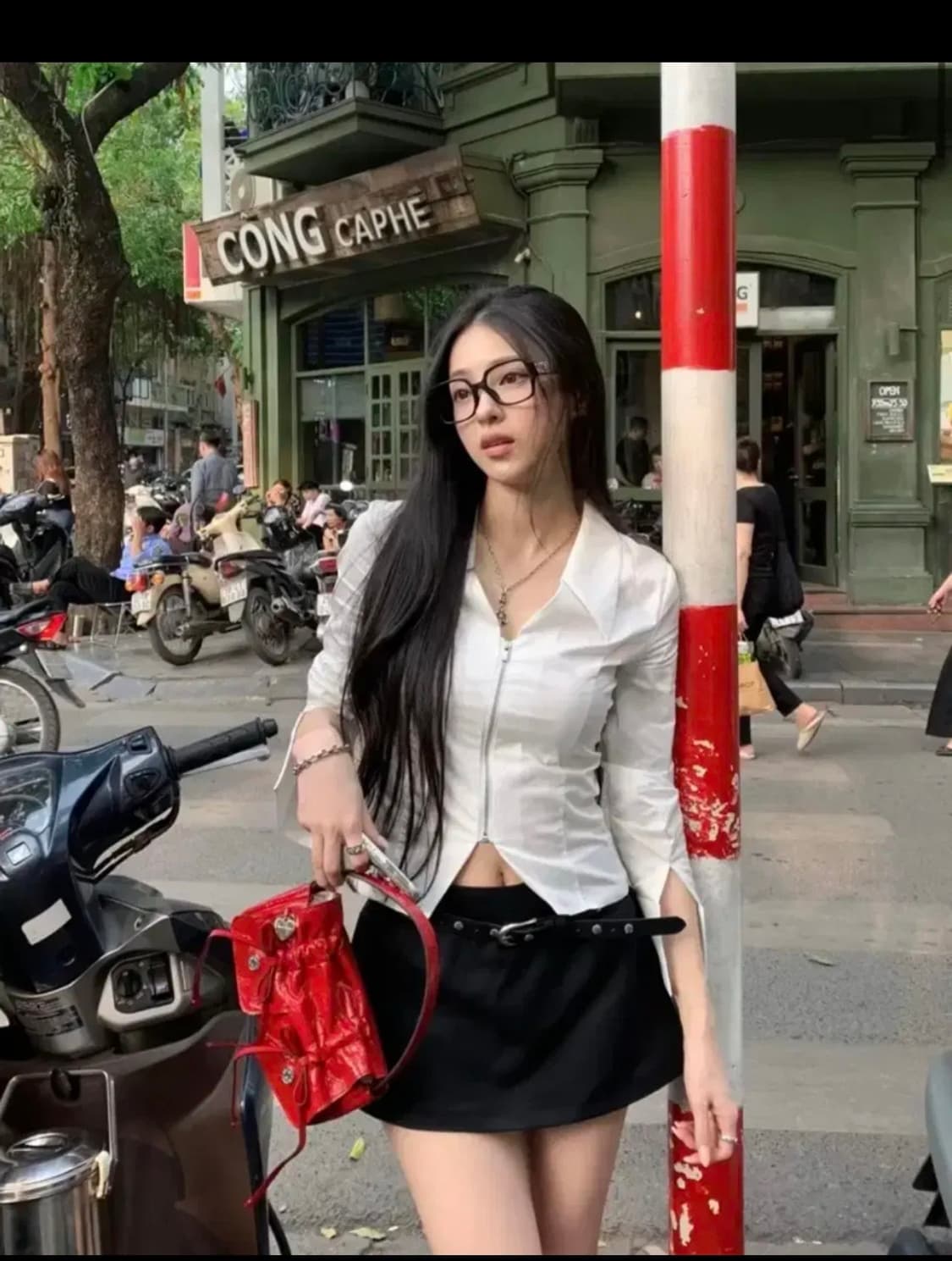 새상품) 카키포인트 집업셔츠 화이트 s 상품이미지1