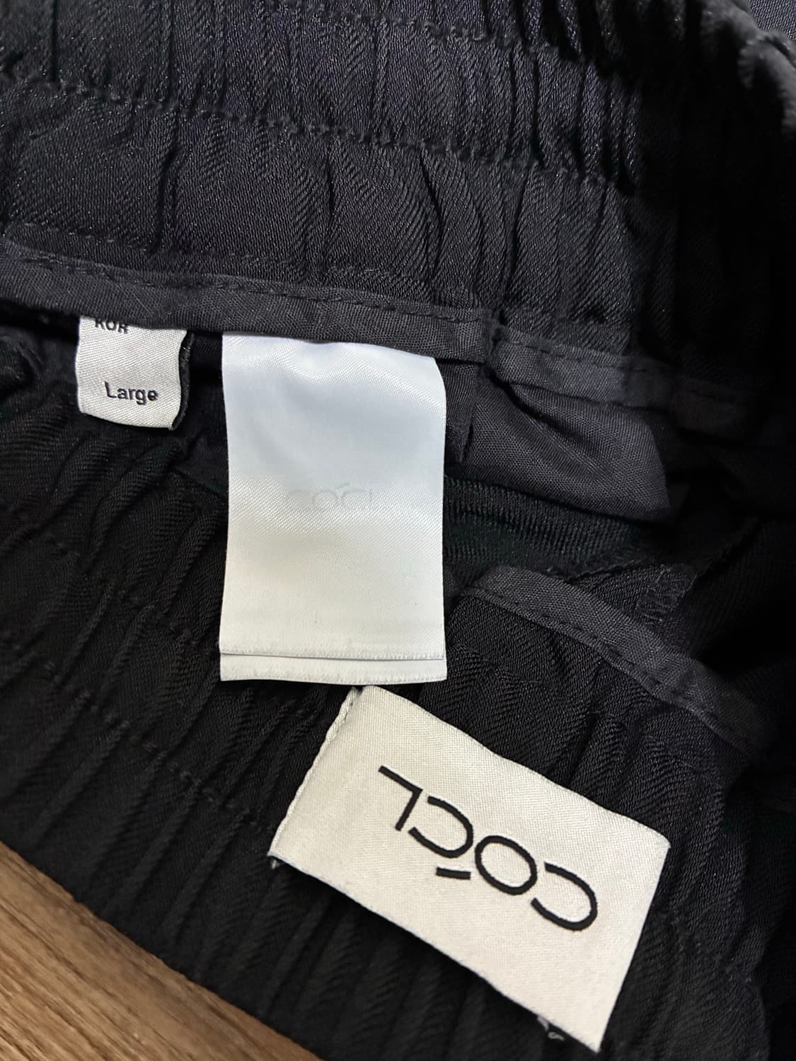 COCL 블랙 와이드 슬랙스 L 상품이미지3