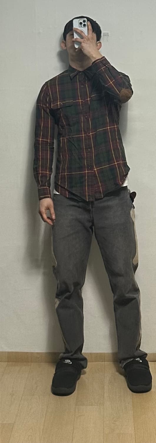 폴로 랄프로렌 레더패치 체크 셔츠 상품이미지5