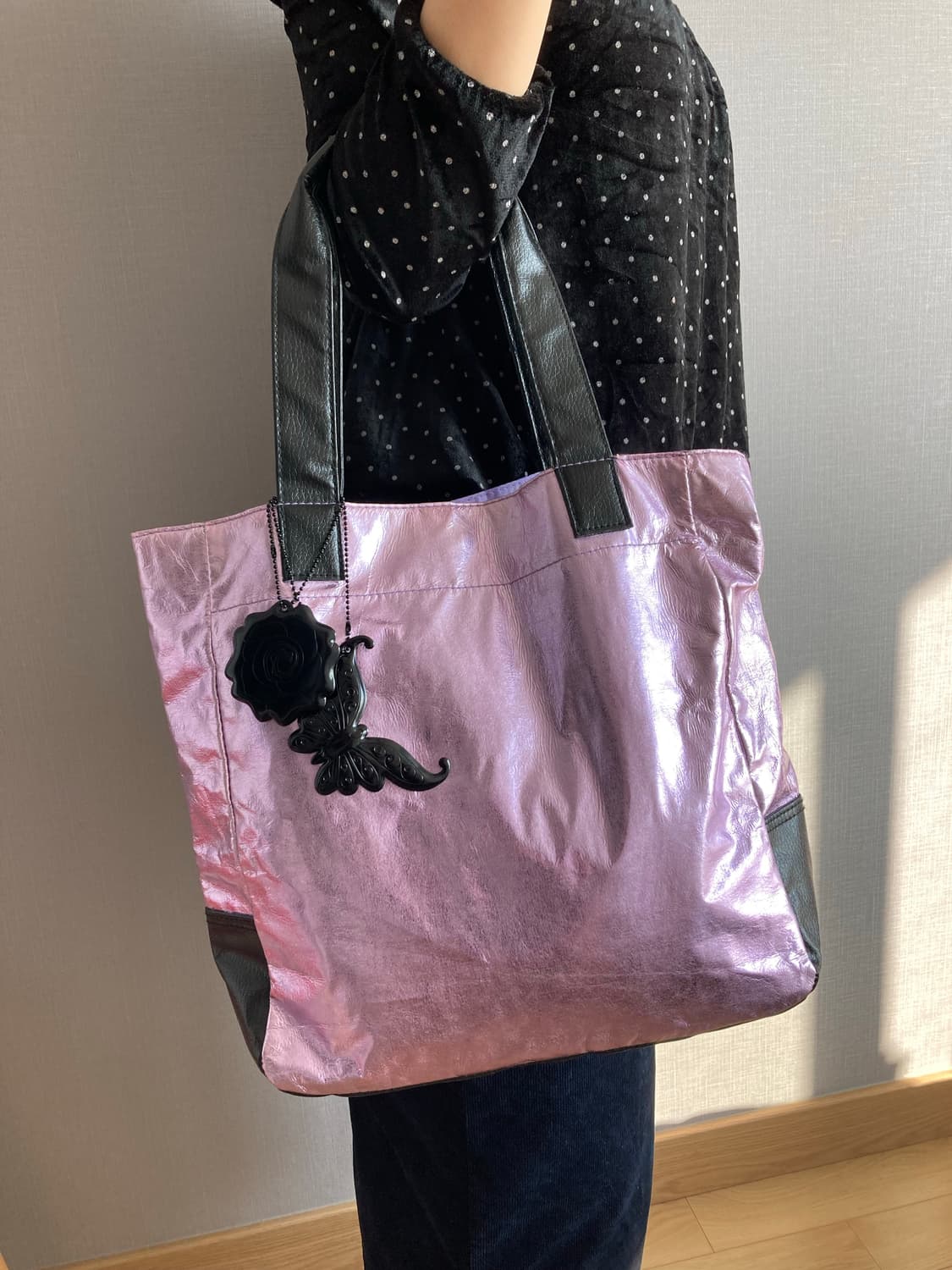 안나수이 나일론 가죽 혼방 토트백 상품이미지10