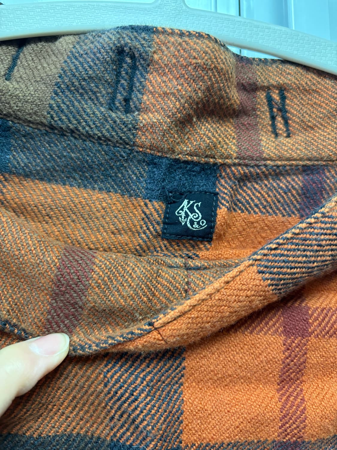 캡틴선샤인 노카라 스모크 오렌지 체크 상품이미지3