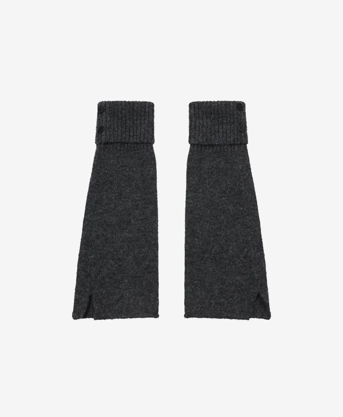 미세키서울 버튼 니트 레그워머 차콜 상품이미지1