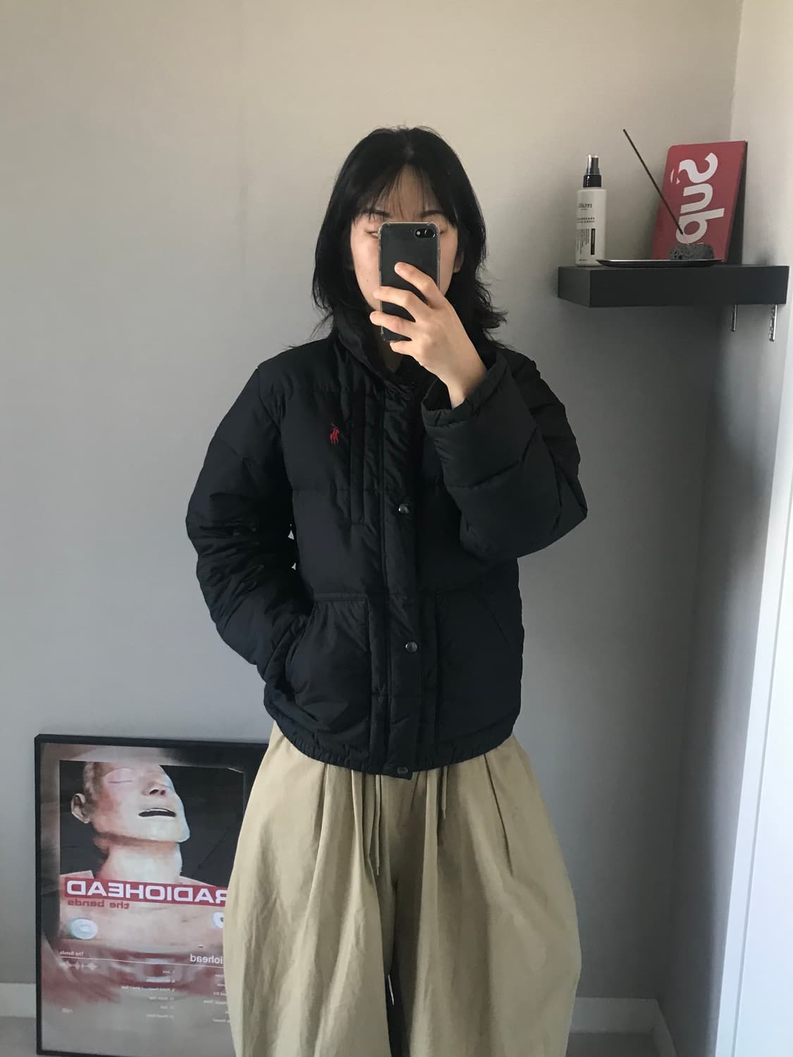 폴로 랄프로렌 포니로고 블랙 푸퍼 패딩 상품이미지3