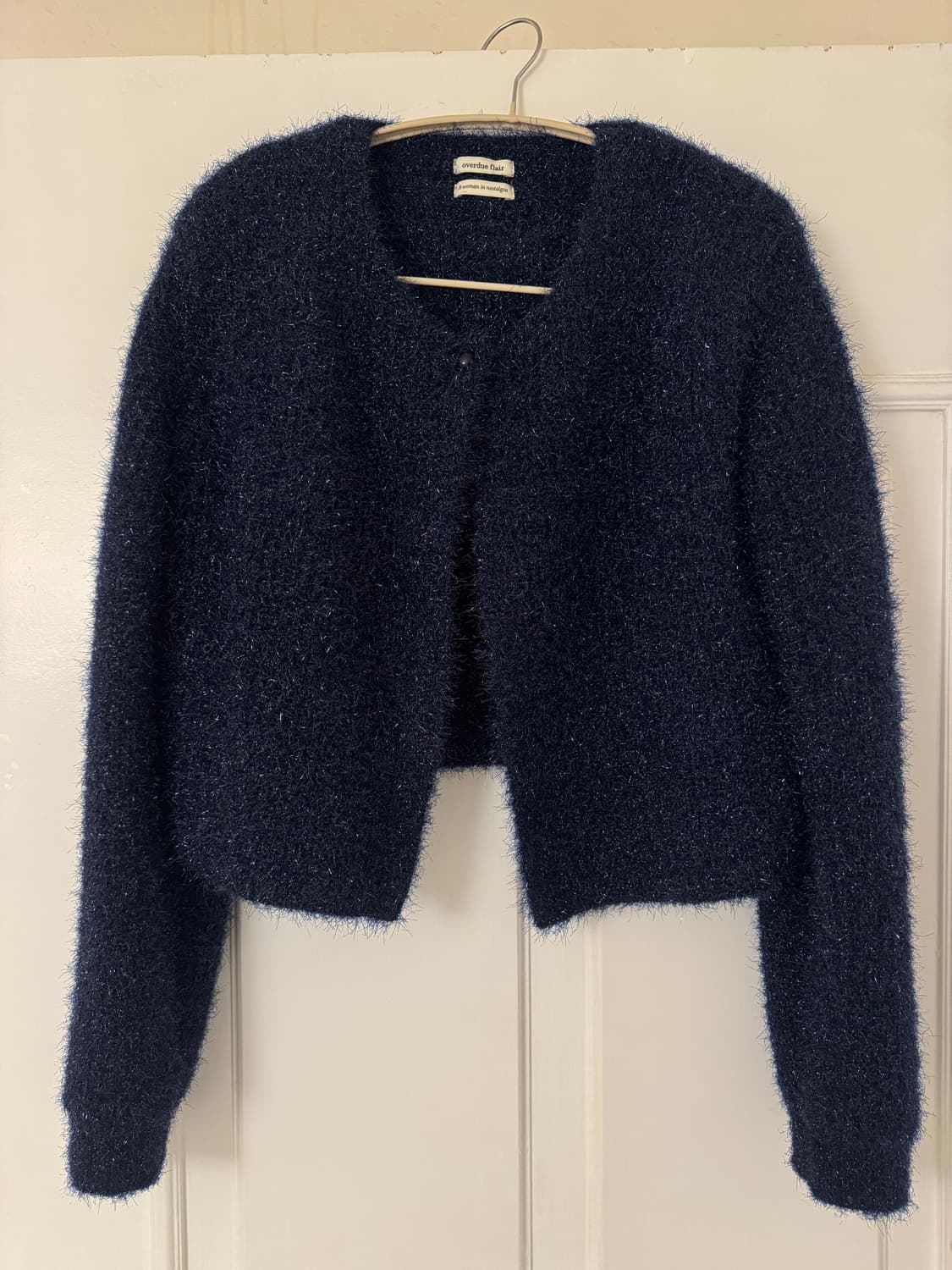 오버듀플레어 글리터 가디건 네이비 상품이미지5