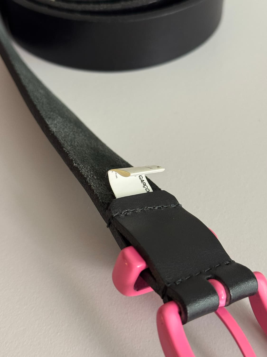 꼼데가르송 옴므 플러스 핑크 가죽 벨트 S  상품이미지3