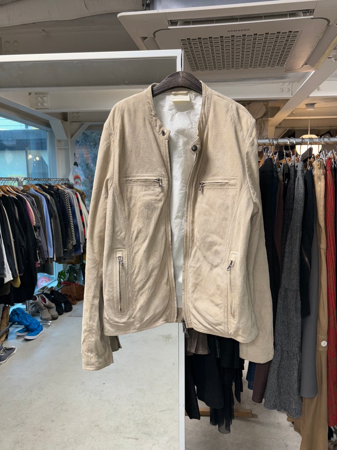 Pure dkny 스웨이드 카페레이서 자켓 상품이미지5