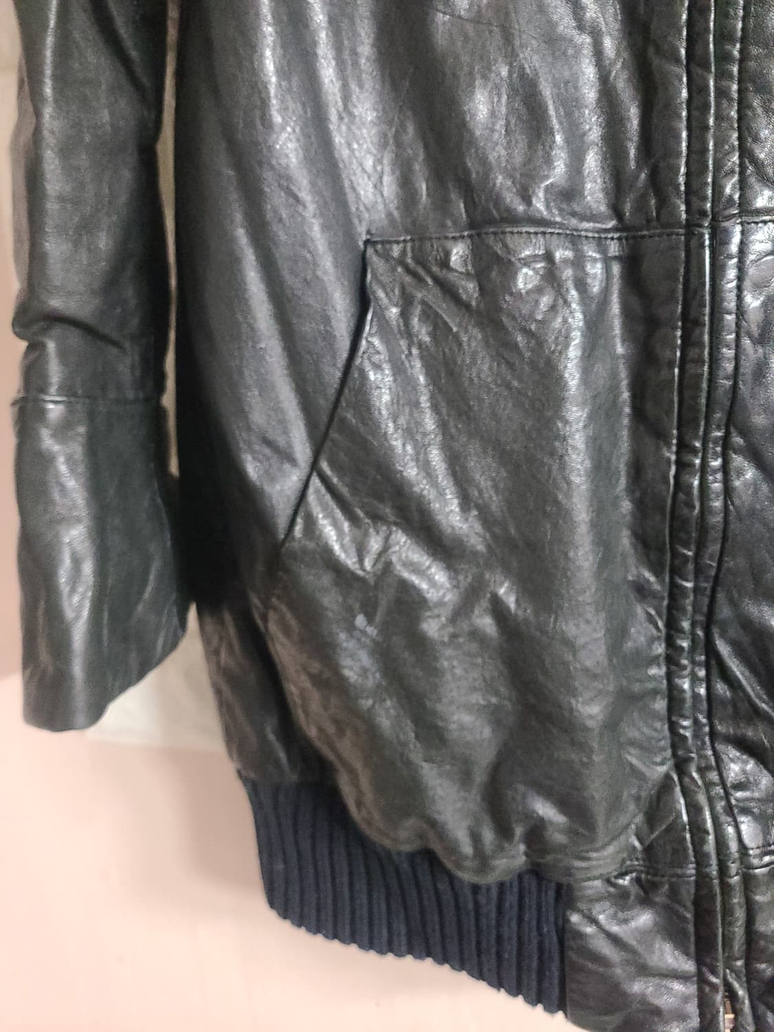 드로잉 여성 양가죽 하프코트(m) 상품이미지5