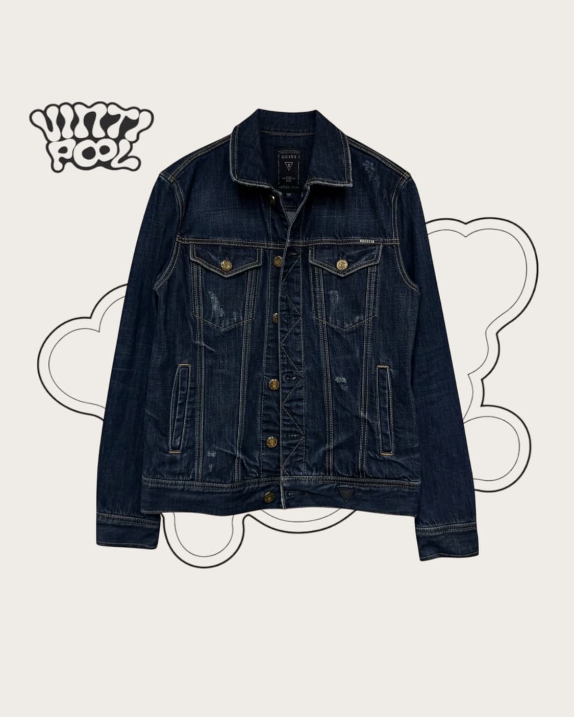 guess 게스 빈티지 버튼 데님 청자켓  L (W) 상품이미지1