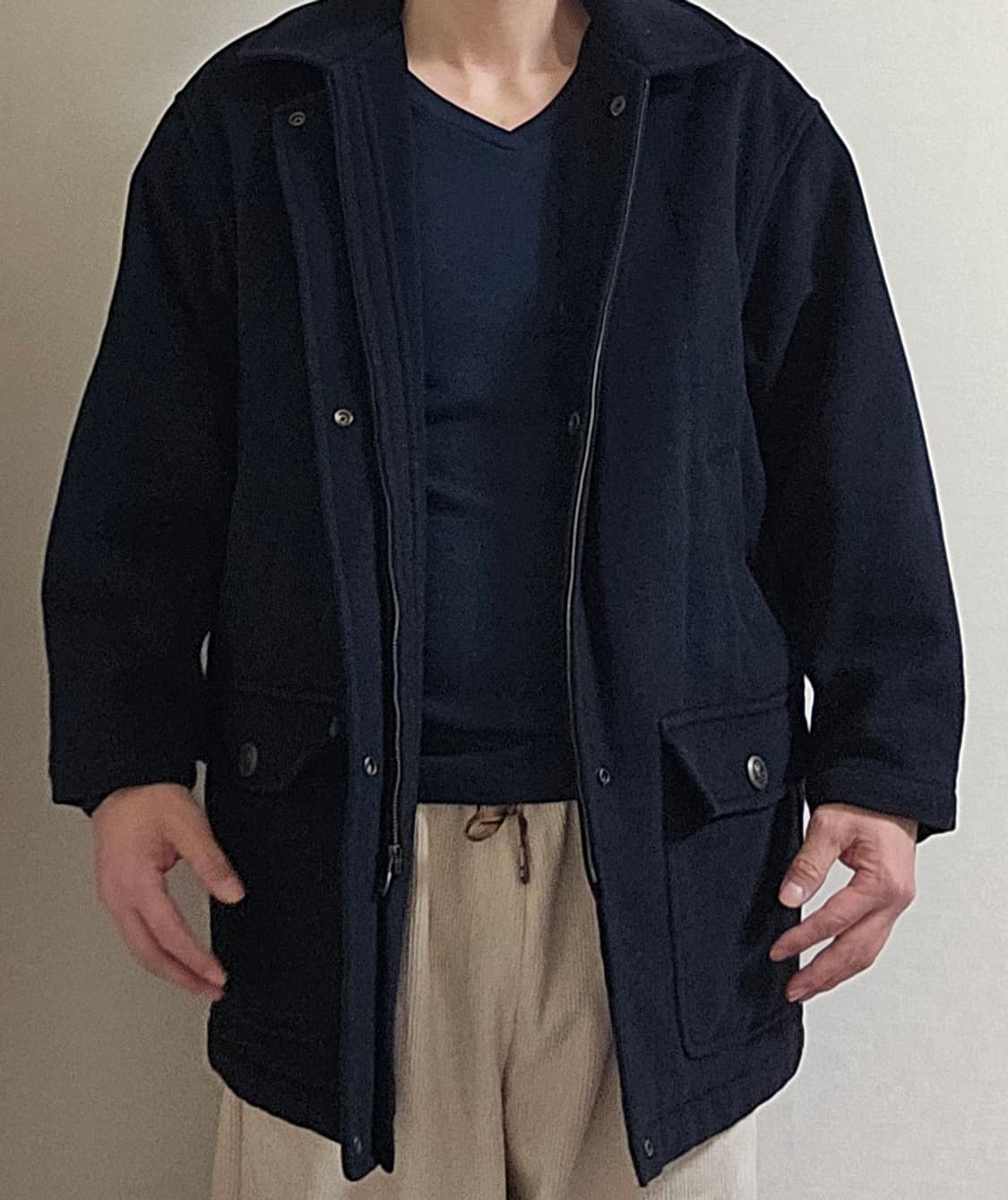 빈폴 네이비 울 혼방 코트 95 상품이미지3