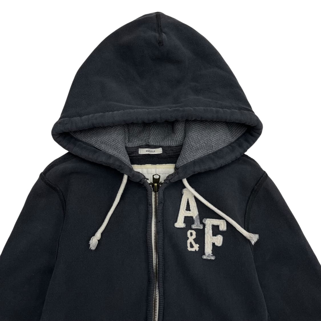 아베크롬비 패치로고 차콜 후드집업 M 상품이미지4