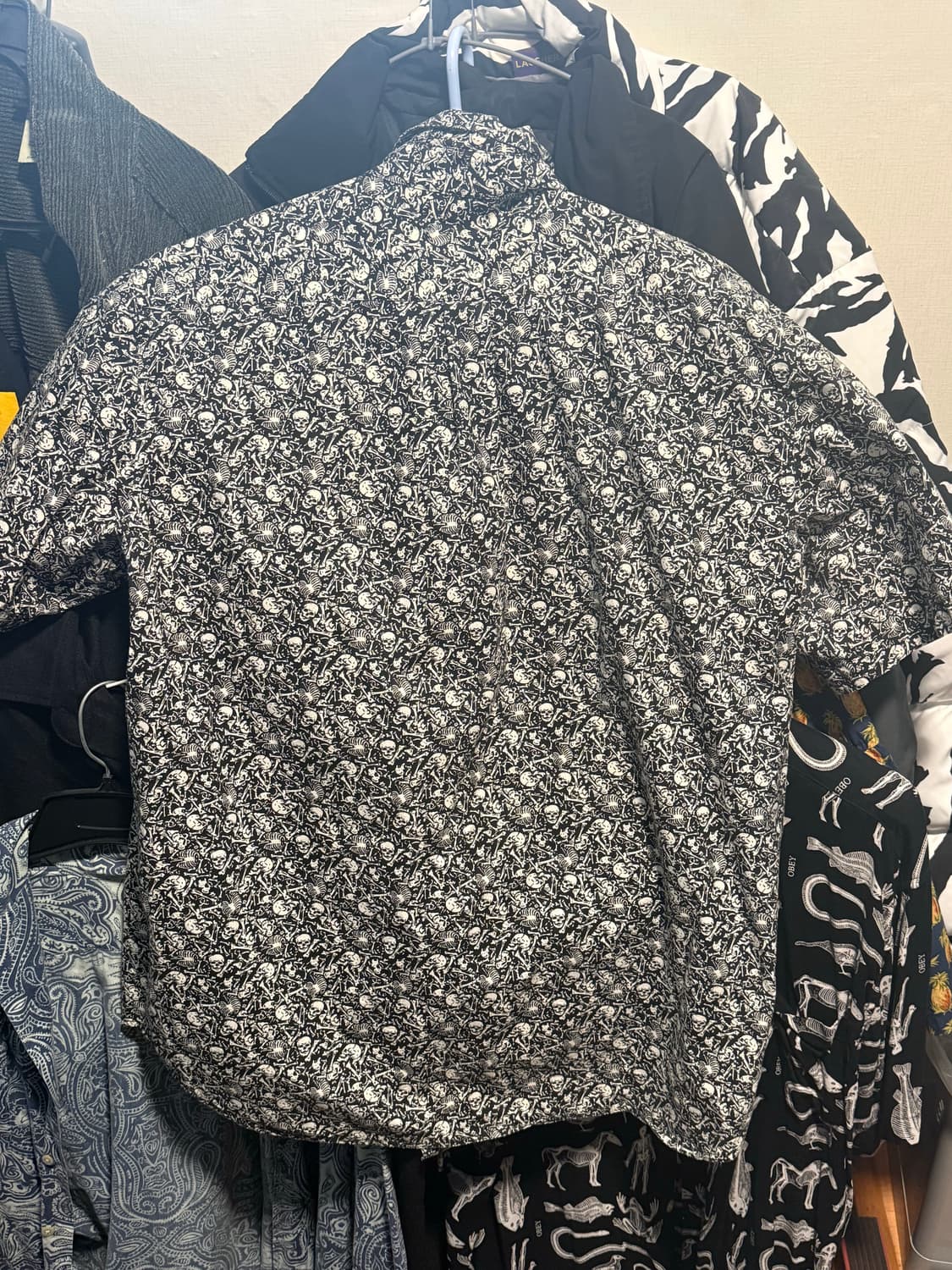 00’s old stussy skull shirt xl 상품이미지2