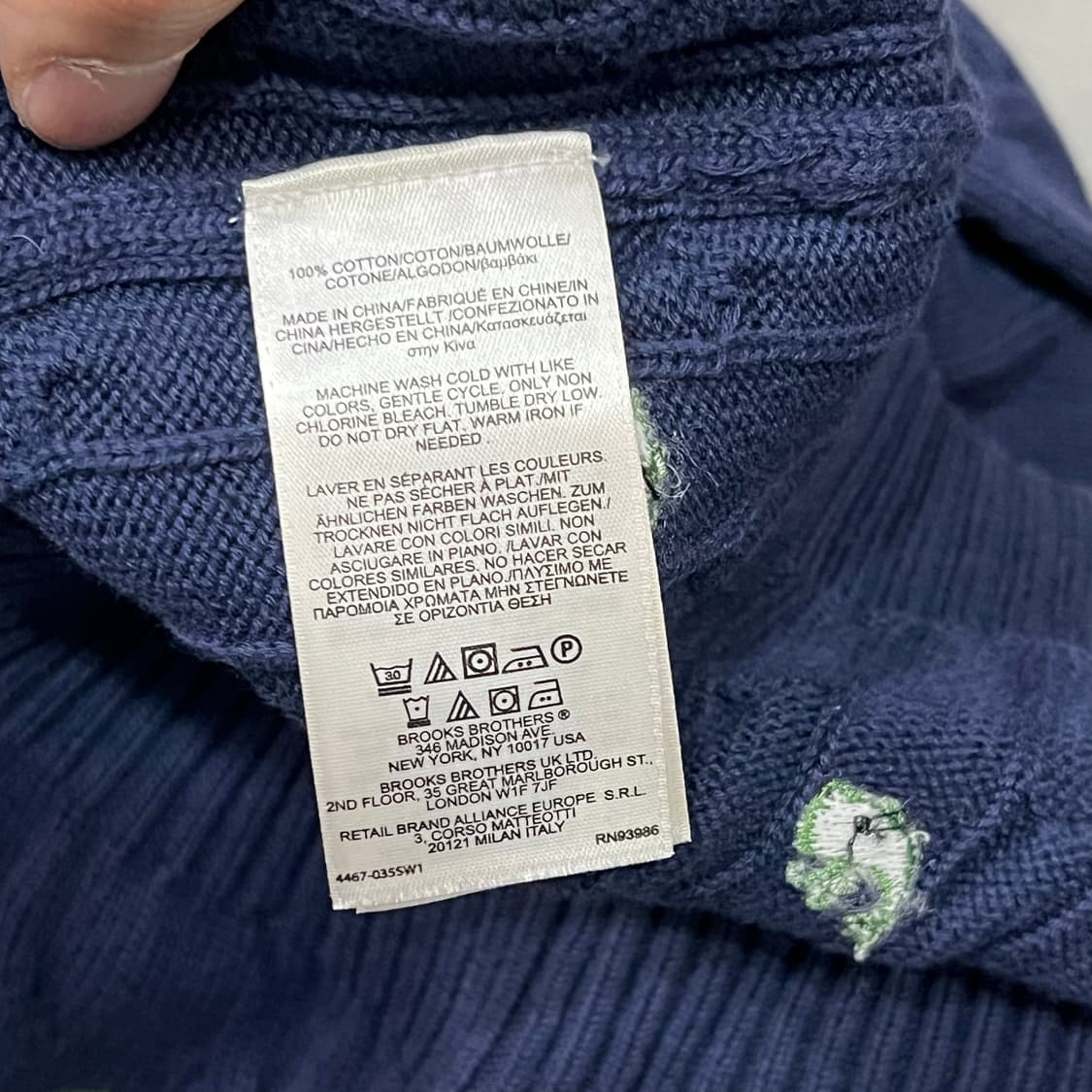  브룩스 브라더스 자수 패턴 니트 y16341 상품이미지6