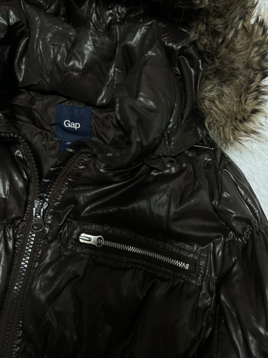 GAP 00s y2k gal fur glossy padding 상품이미지3