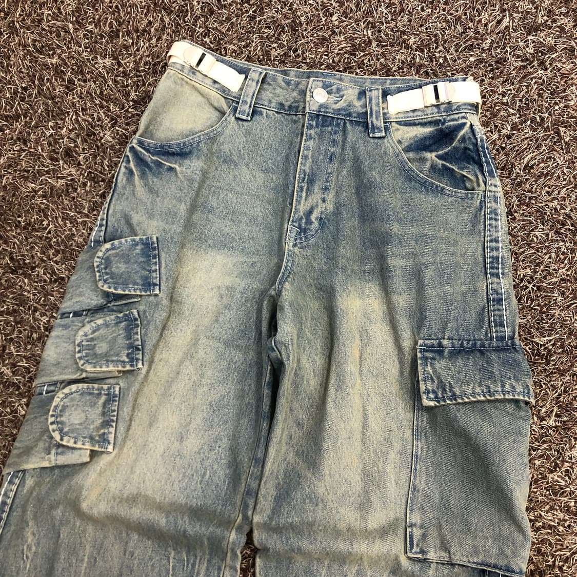 트루릴리전 월드투어 워싱 데님 카고 팬츠 상품이미지2