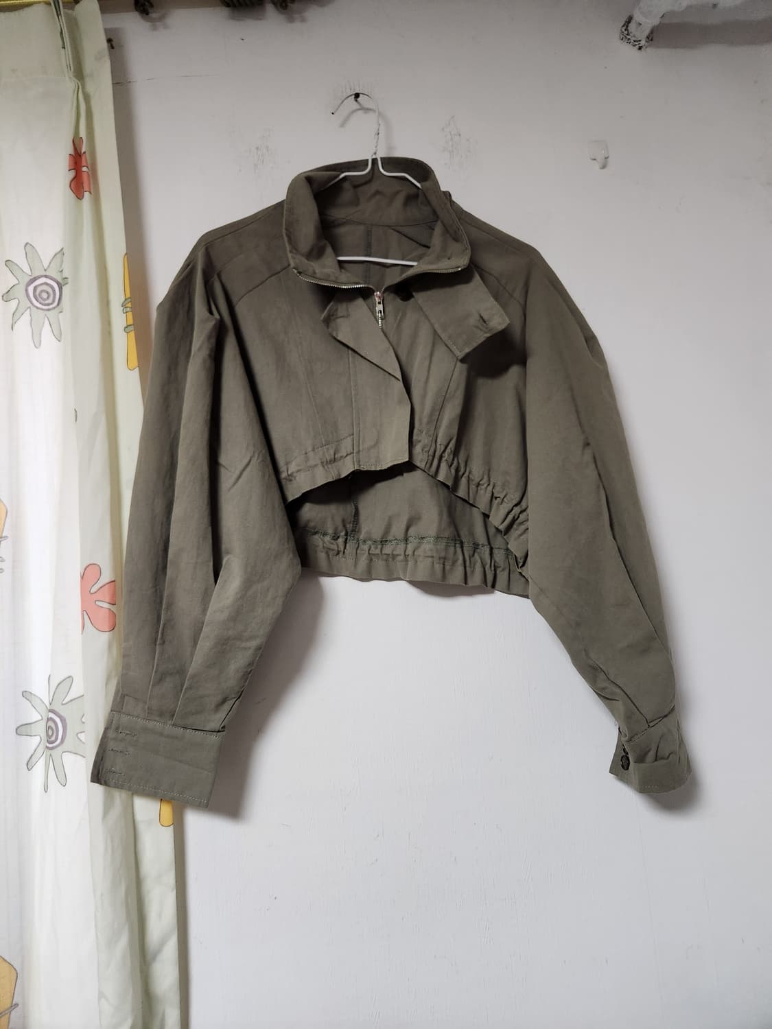 카키색 크롭 야상 점퍼 F(~77) 상품이미지3