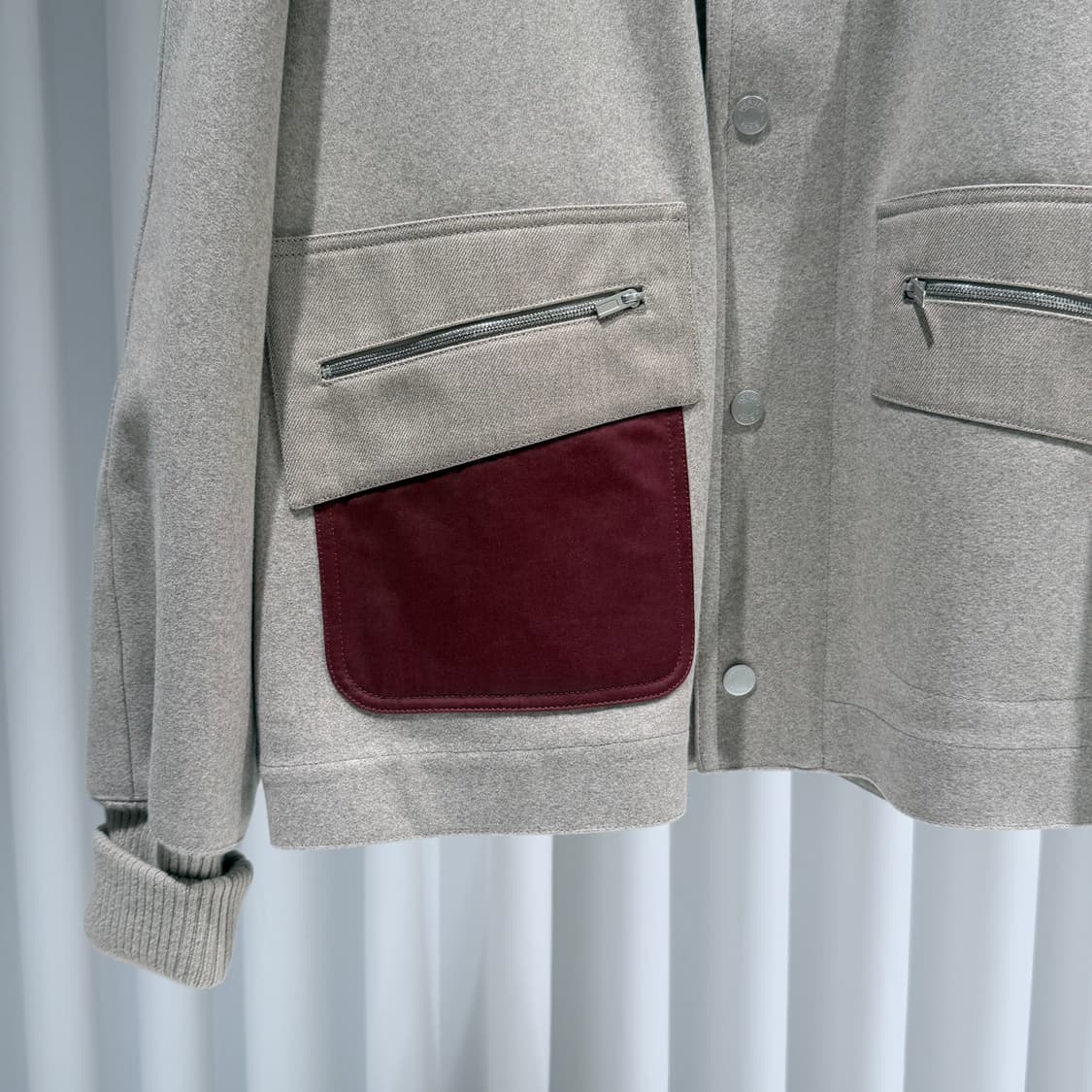 (A+/50) / 에르메스 배색 ZIP 캐시미어 자켓 상품이미지4