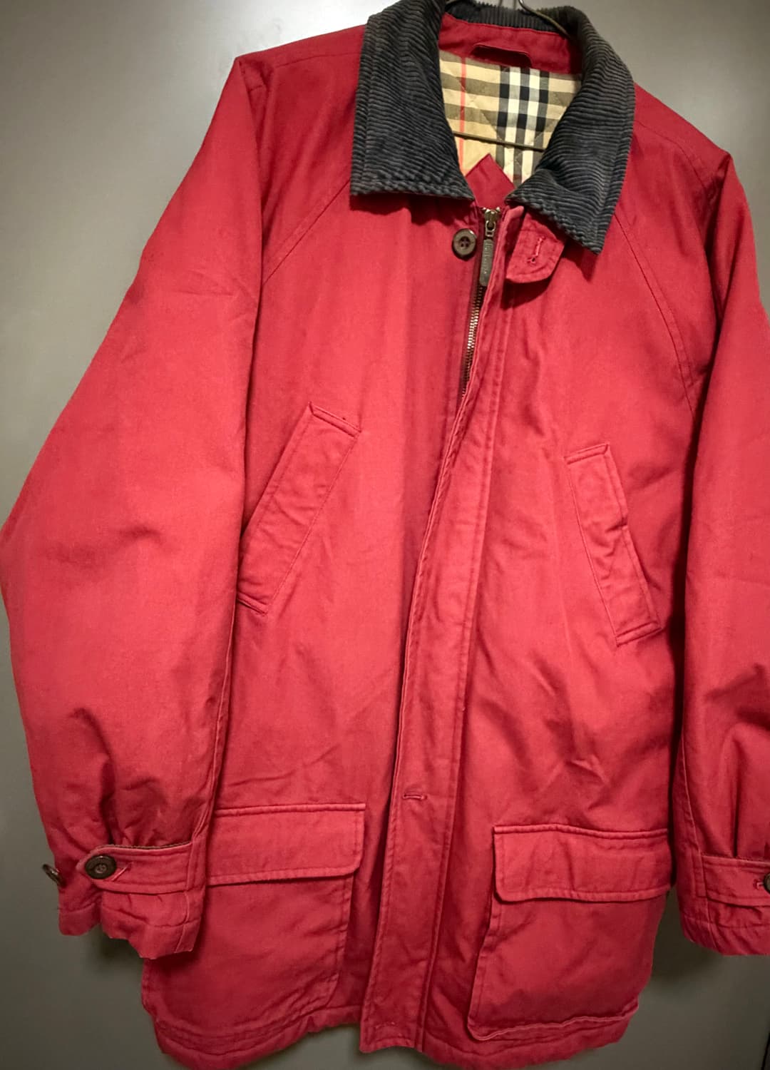 90s 버버리 코듀로이 카라 자켓 상품이미지4