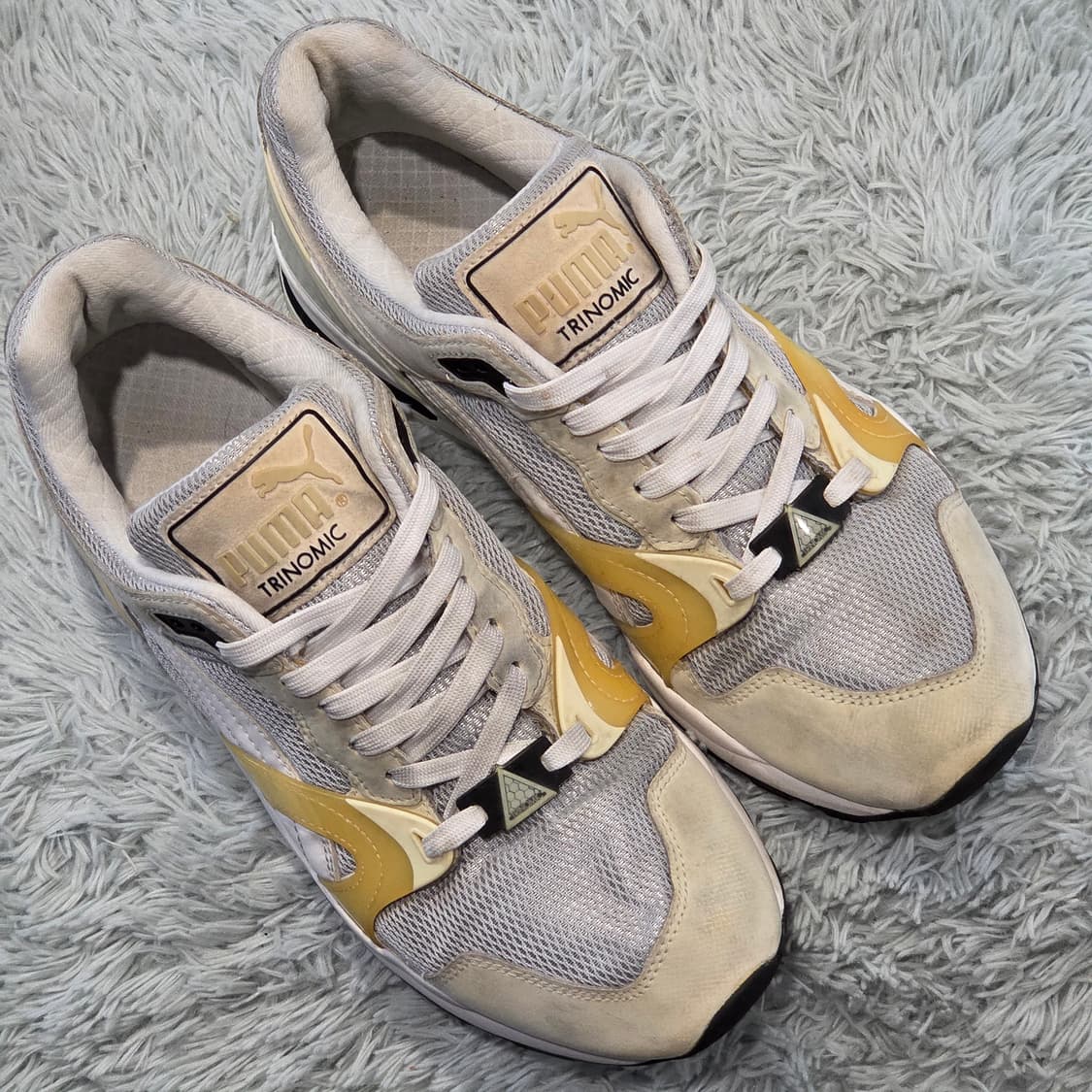 7w-11:푸마 트리노믹 러닝 스니커즈 화이트 옐로우 280mm 상품이미지5